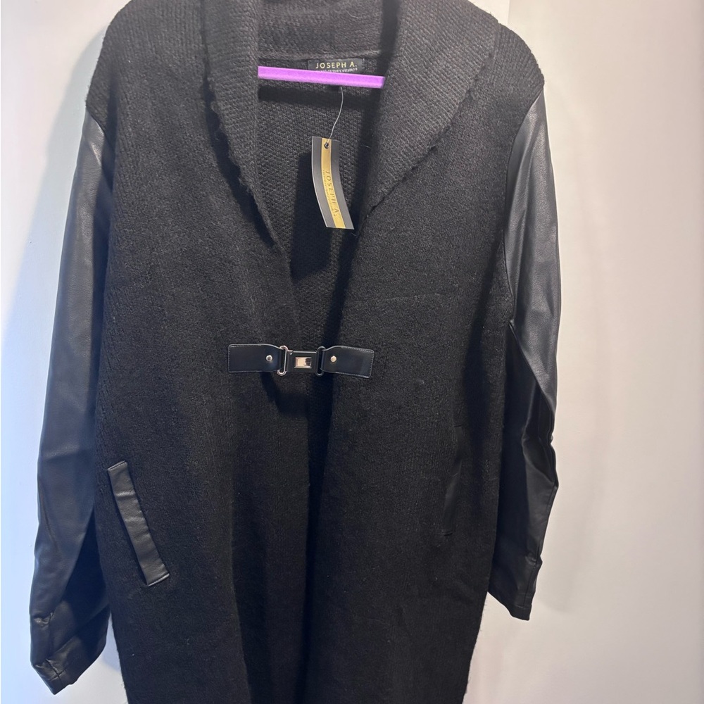 Joseph A Black Cardigan with Buckle Detail